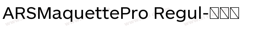 ARSMaquettePro Regul字体转换